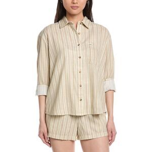Hurley Womens  New Heights Shirt, Brown